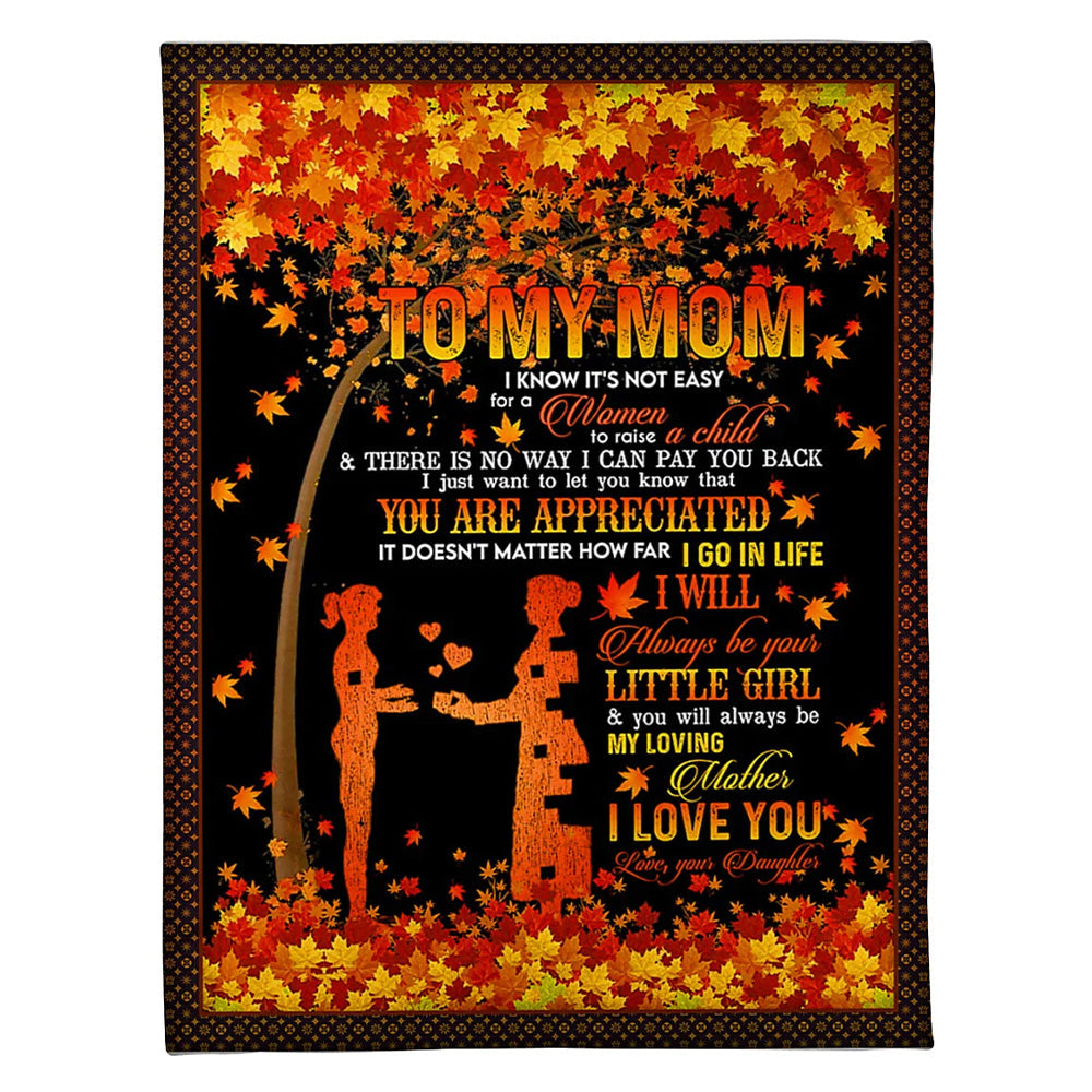 50" x 60" Family I Love You To The Moon And Back Little Girl - Flannel Blanket - Owls Matrix LTD