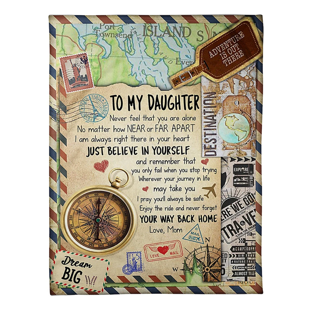 50" x 60" Family Love Believe In Yourself Best Gift For Daughter - Flannel Blanket - Owls Matrix LTD