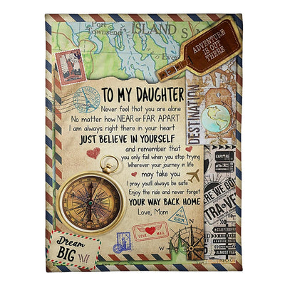 50" x 60" Family Love Believe In Yourself Best Gift For Daughter - Flannel Blanket - Owls Matrix LTD