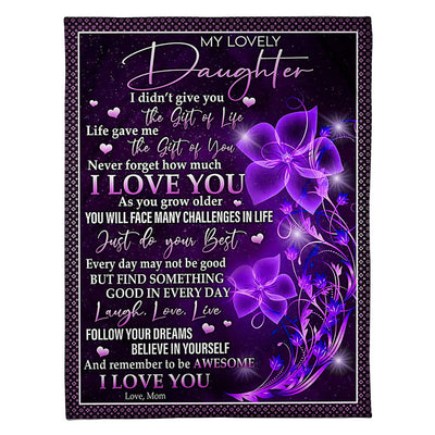 50" x 60" Family Love You Lovely Gift For Daughter - Flannel Blanket - Owls Matrix LTD