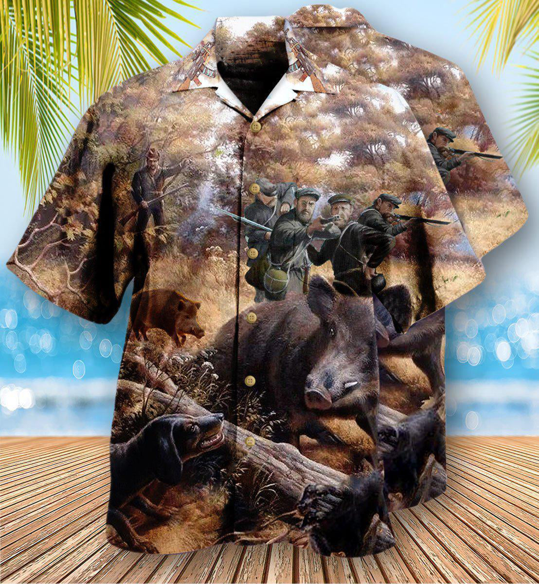 Hunting Fantasy Boar Vintage - Hawaiian Shirt - Owls Matrix LTD