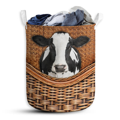 S: 17.72”x13.78” (45x35 cm) Farm Cow Basic Style – Laundry Basket - Owls Matrix LTD