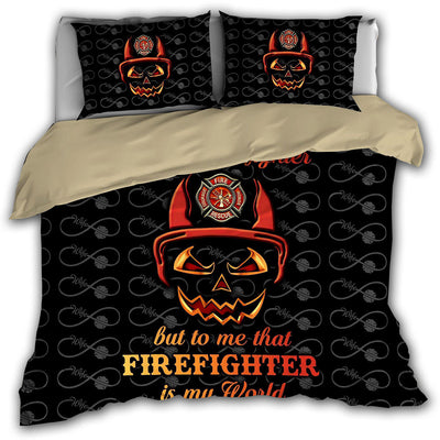 US / Twin (68" x 86") Firefighter Is My World - Bedding Cover - Owls Matrix LTD