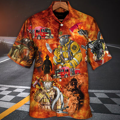Firefighter The Hotter You Are The Faster We Come - Hawaiian Shirt - Owls Matrix LTD