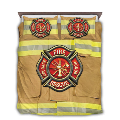 US / Twin (68" x 86") Firefighter Uniform Cool Style - Bedding Cover - Owls Matrix LTD
