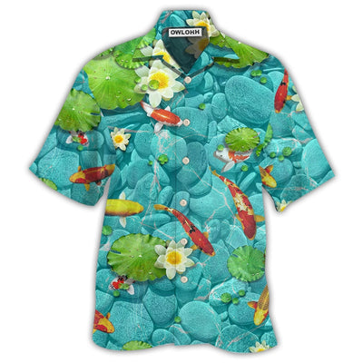 Hawaiian Shirt / Adults / S Fish Beautiful Koi Fish With Landscape - Hawaiian Shirt - Owls Matrix LTD