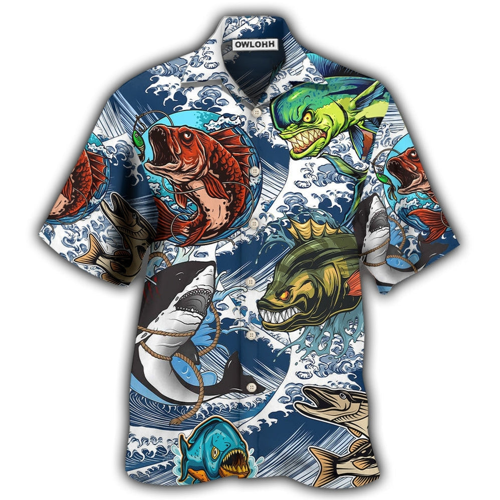 Hawaiian Shirt / Adults / S Fishing Is My Life - Hawaiian Shirt - Owls Matrix LTD
