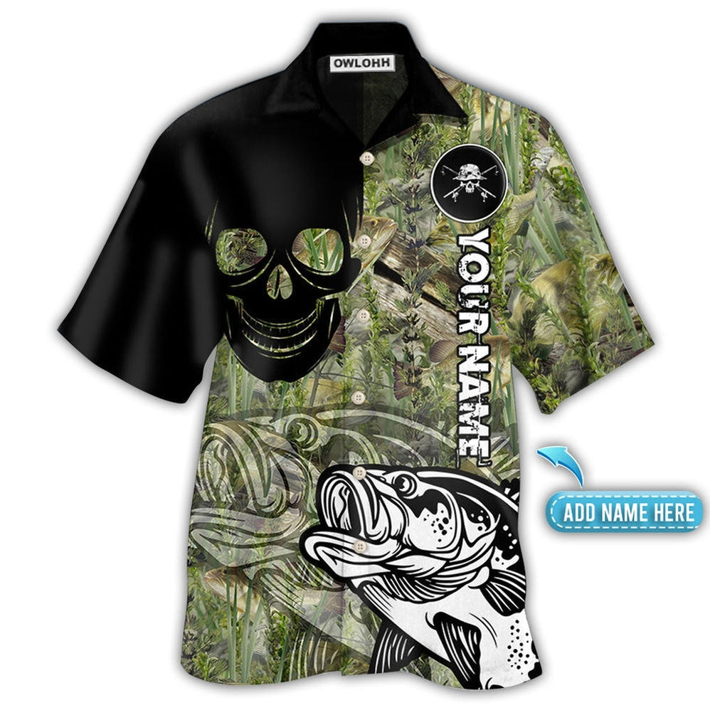 Hawaiian Shirt / Adults / S Fishing Lover Skull Cool Style Personalized - Hawaiian Shirt - Owls Matrix LTD