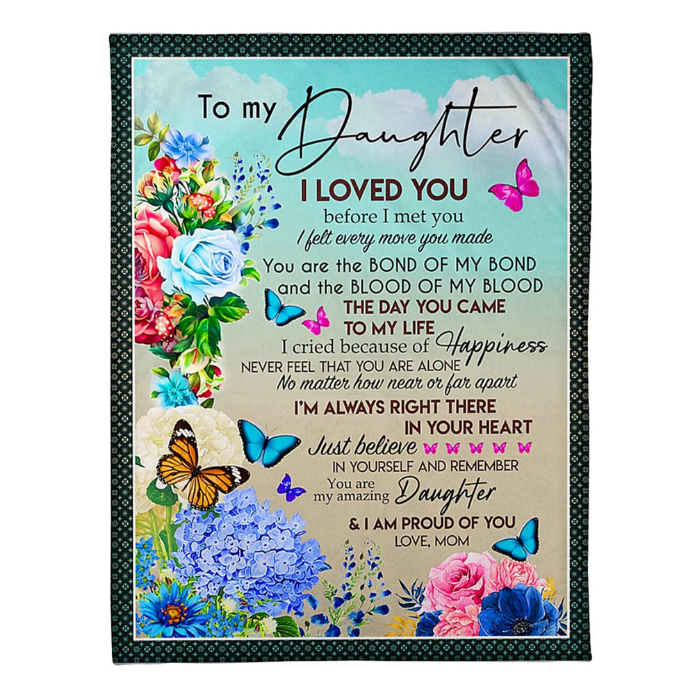 50" x 60" Flower I Loved You Lovely Gift For Daughter - Flannel Blanket - Owls Matrix LTD