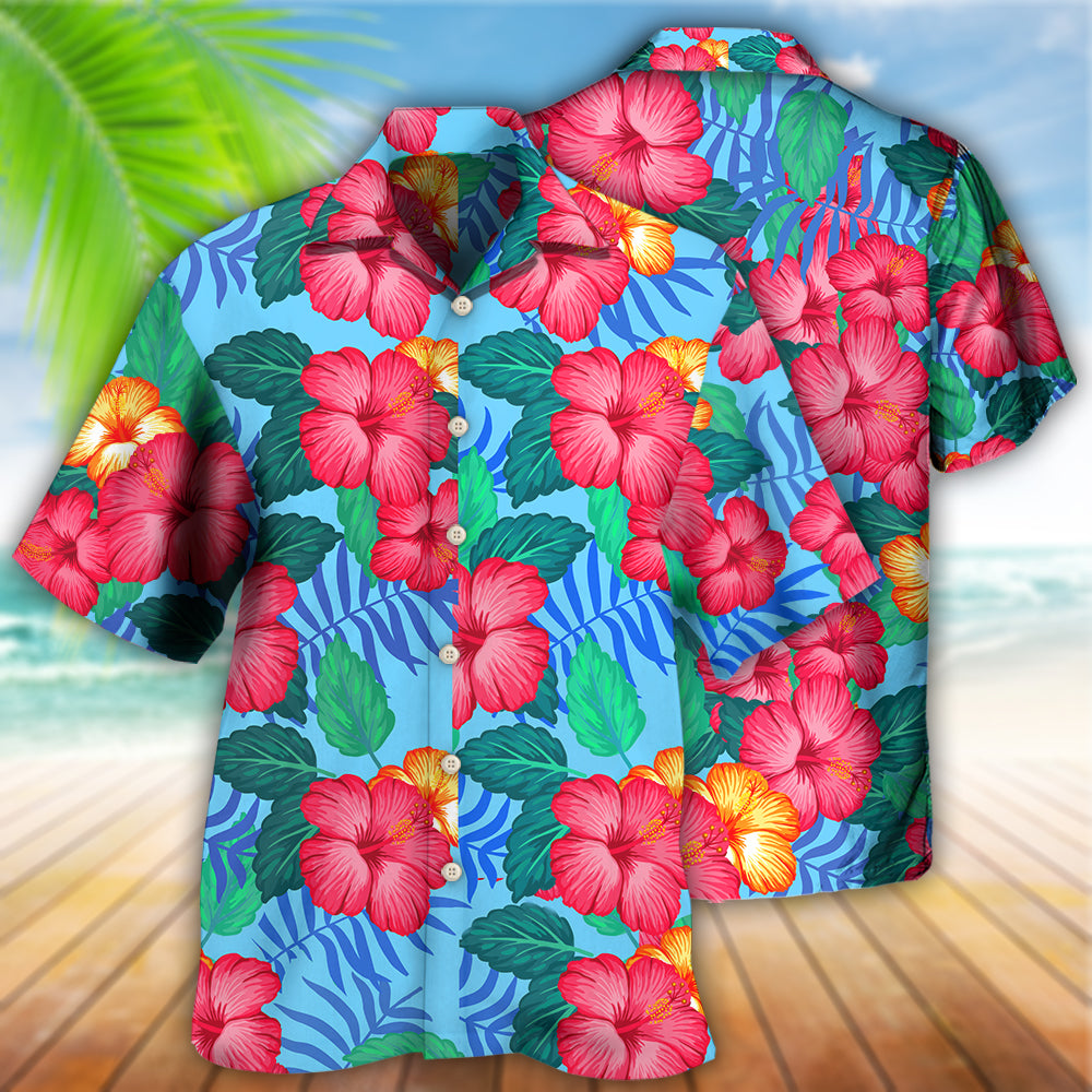 Flowers Tropical - Hawaiian Shirt - Owls Matrix LTD