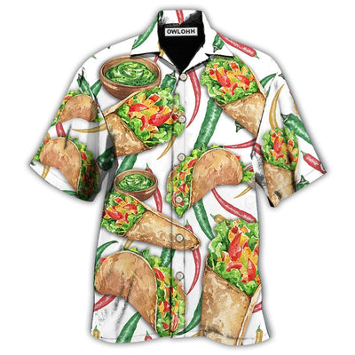 Hawaiian Shirt / Adults / S Food Burritos Make Me Happy Delicious Meal - Hawaiian Shirt - Owls Matrix LTD