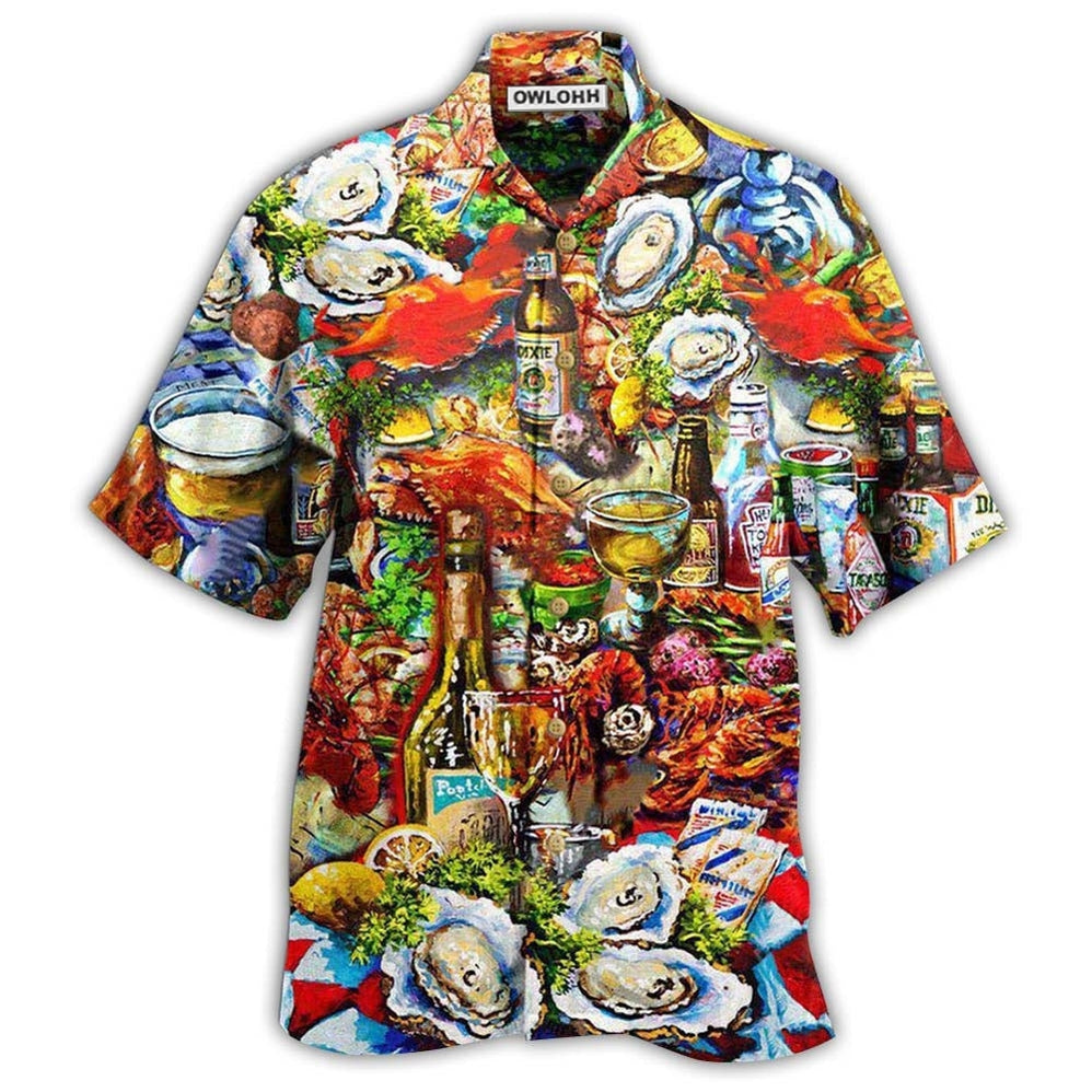 Hawaiian Shirt / Adults / S Food I'm On Seafood Diet Cool - Hawaiian Shirt - Owls Matrix LTD