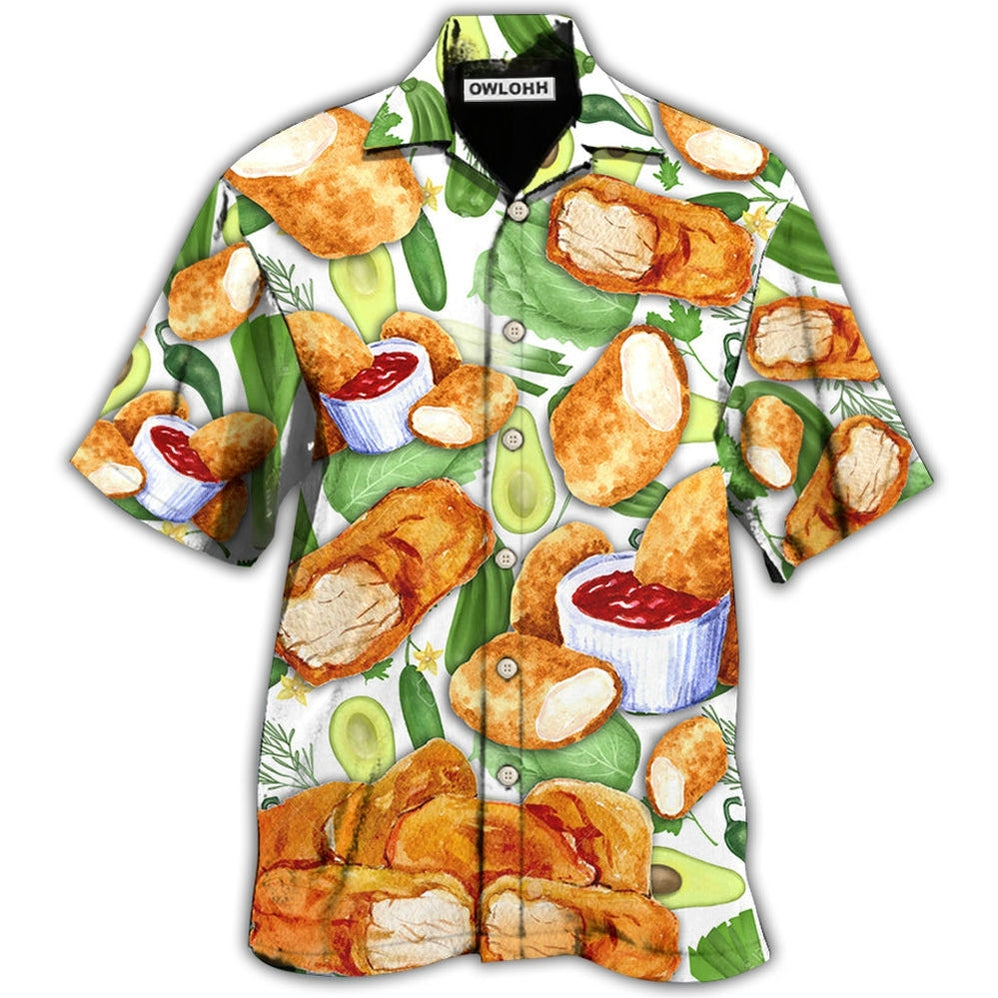 Hawaiian Shirt / Adults / S Food Lover Chicken Nugget Make Me Happy - Hawaiian Shirt - Owls Matrix LTD