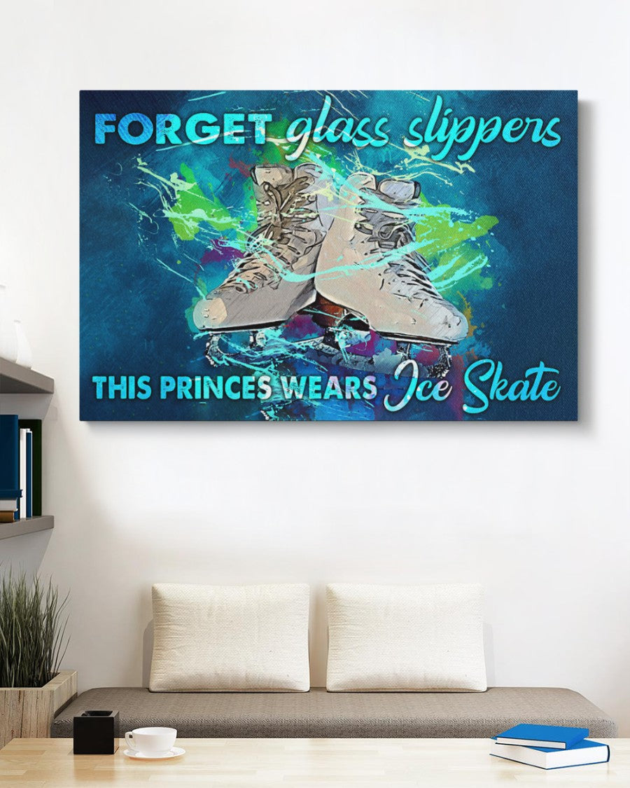Ice Skate Forget Glass Slippers Ice Skate - Horizontal Poster - Owls Matrix LTD
