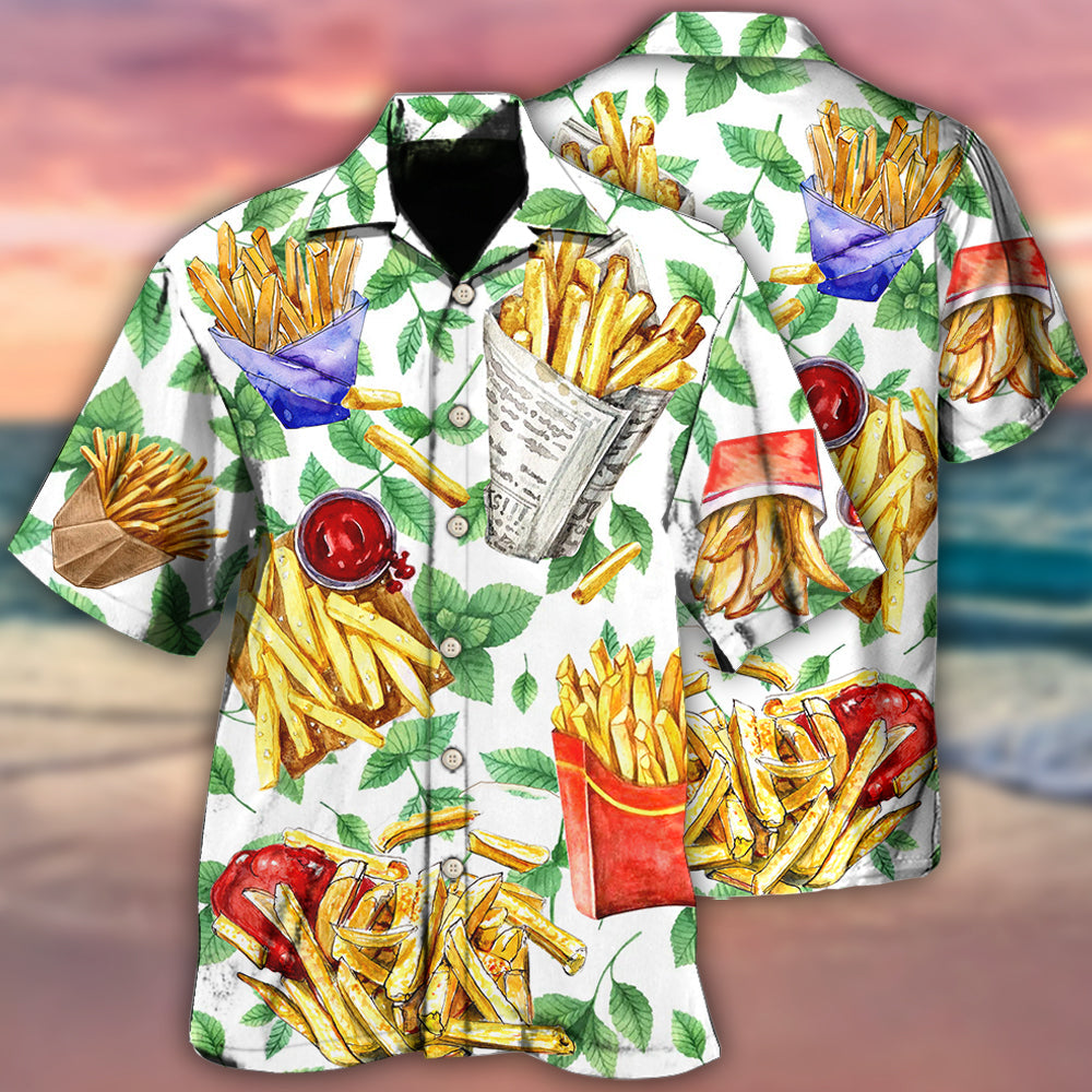 Food French Fries Delicious Style - Hawaiian Shirt - Owls Matrix LTD