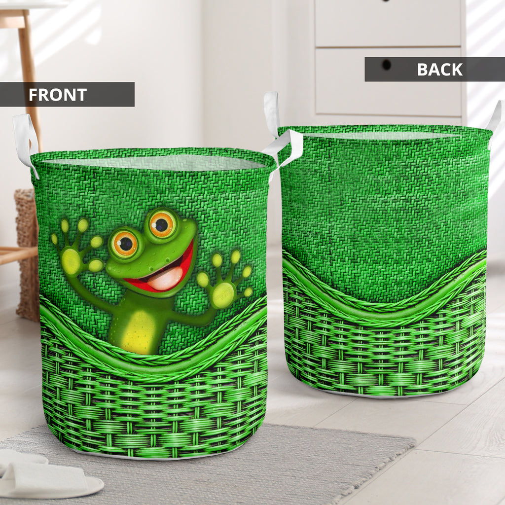 Frog Rattan Teaxture Style - Laundry Basket - Owls Matrix LTD
