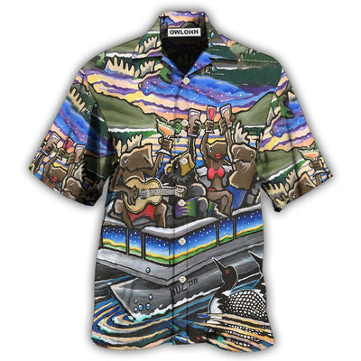 Hawaiian Shirt / Adults / S Pontoon Summer Vibes Party - Hawaiian shirt - Owls Matrix LTD