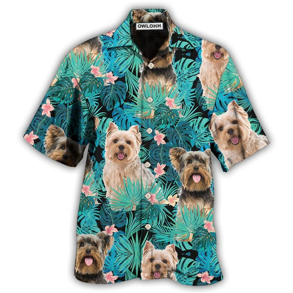 Hawaiian Shirt / Adults / S Yorkshire Terrier Dog Tropical - Hawaiian Shirt - Owls Matrix LTD