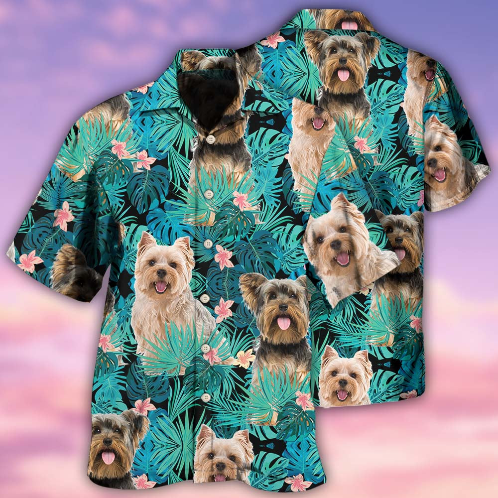 Yorkshire Terrier Dog Tropical - Hawaiian Shirt - Owls Matrix LTD