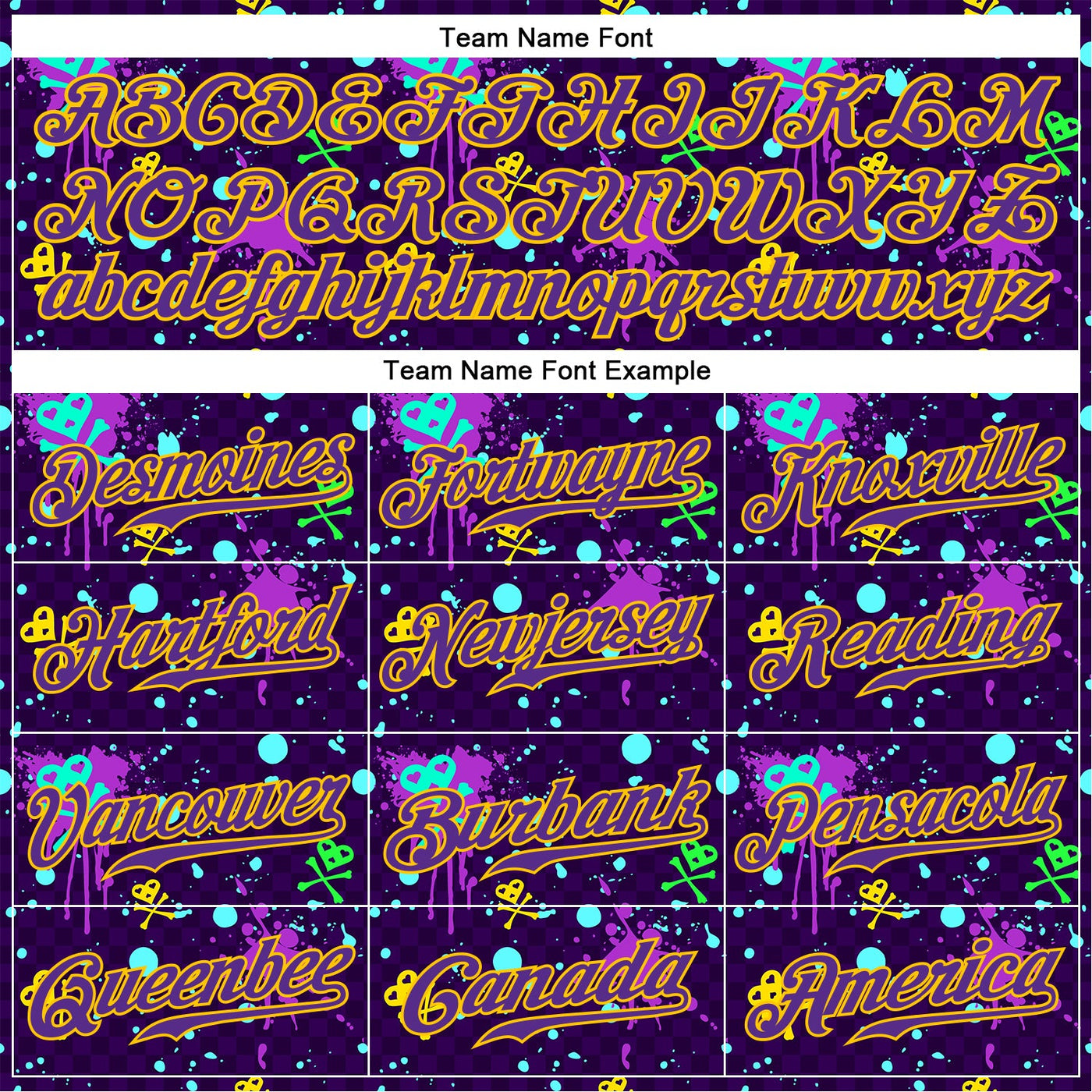 Custom Graffiti Pattern Gold-Purple 3D Clashing Colors Paint-Splatter Authentic Baseball Jersey - Owls Matrix LTD