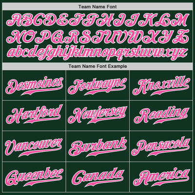 Custom Green Pink-White Authentic Baseball Jersey - Owls Matrix LTD