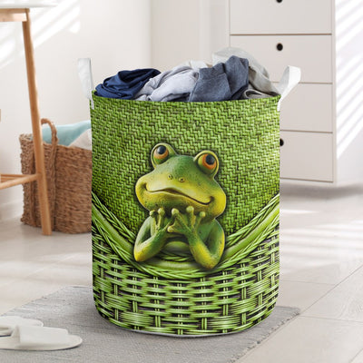 Frog Green Frog Basic Style – Laundry Basket - Owls Matrix LTD