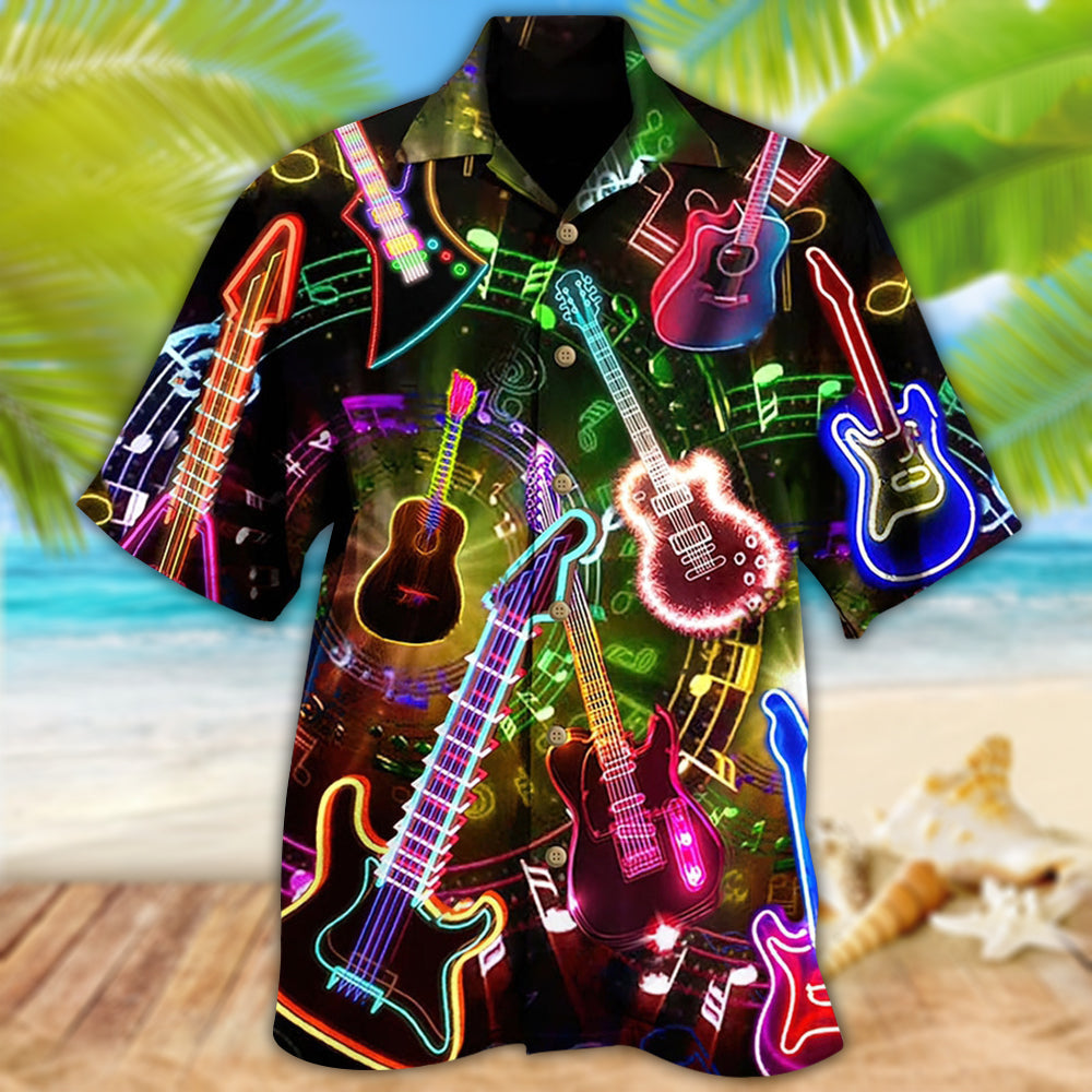 Guitar All You Need Is A Guitar - Hawaiian Shirt - Owls Matrix LTD