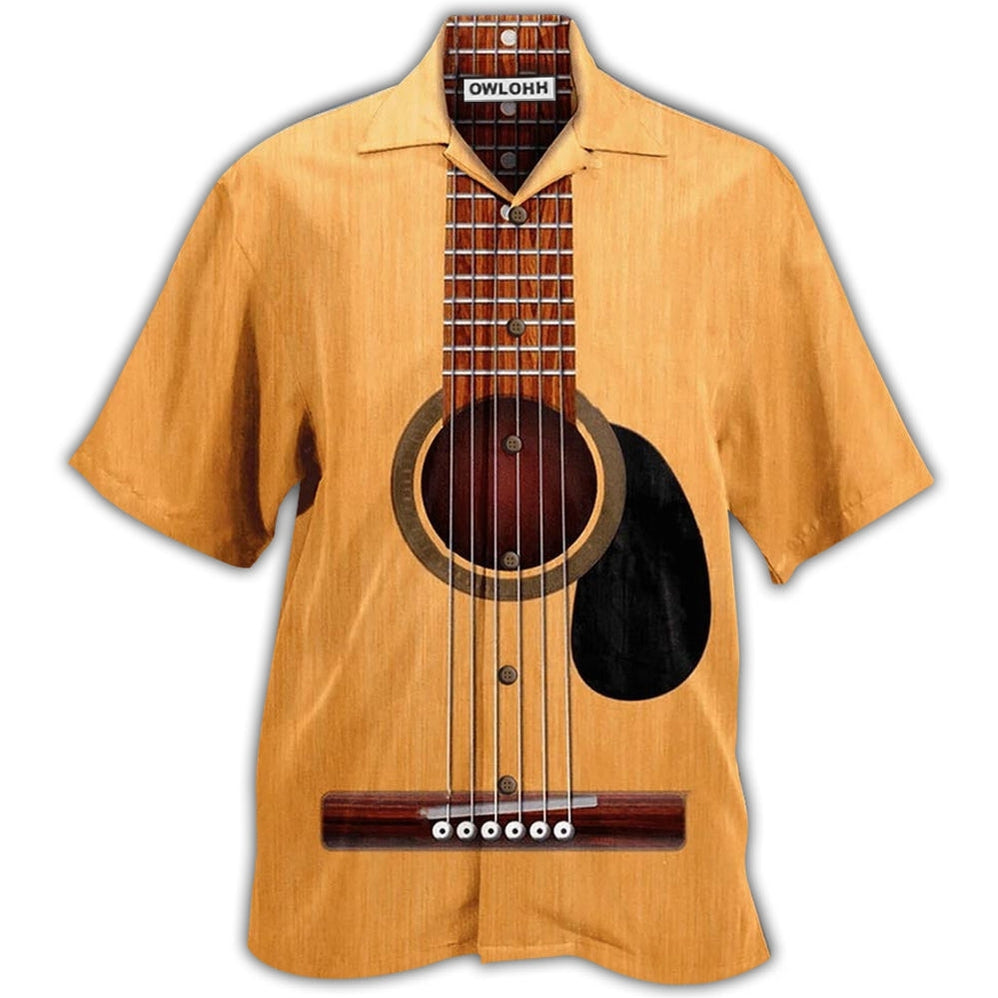 Hawaiian Shirt / Adults / S Guitar Amazing Music Basic Guitar - Hawaiian Shirt - Owls Matrix LTD