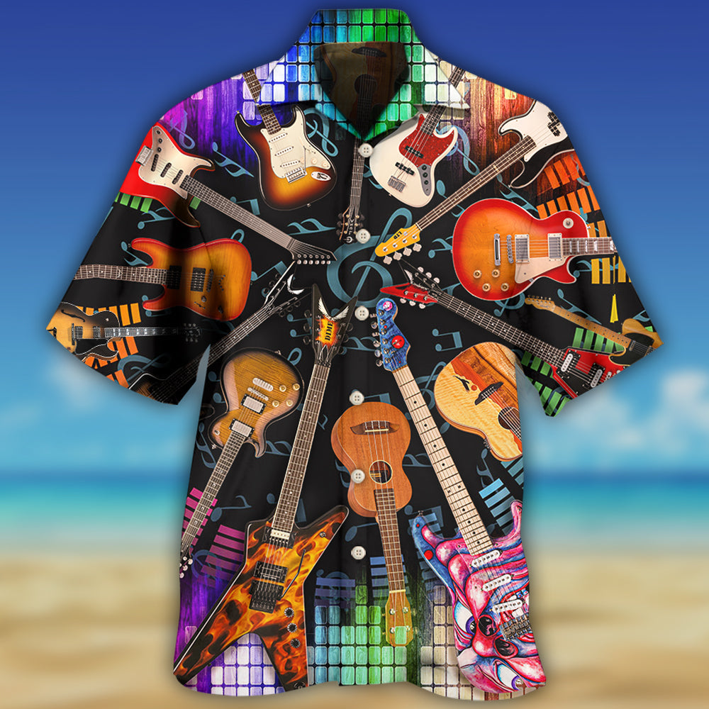 Guitar Love Music Style - Hawaiian Shirt - Owls Matrix LTD