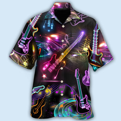 Guitar Neon Amazing Art - Hawaiian Shirt - Owls Matrix LTD