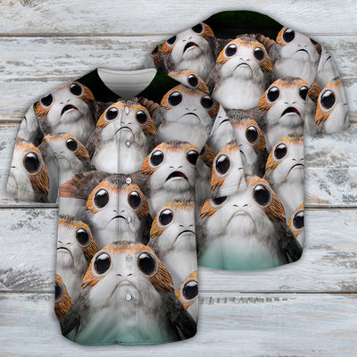 Star Wars The Last Jedi Many Porgs - Baseball Jersey