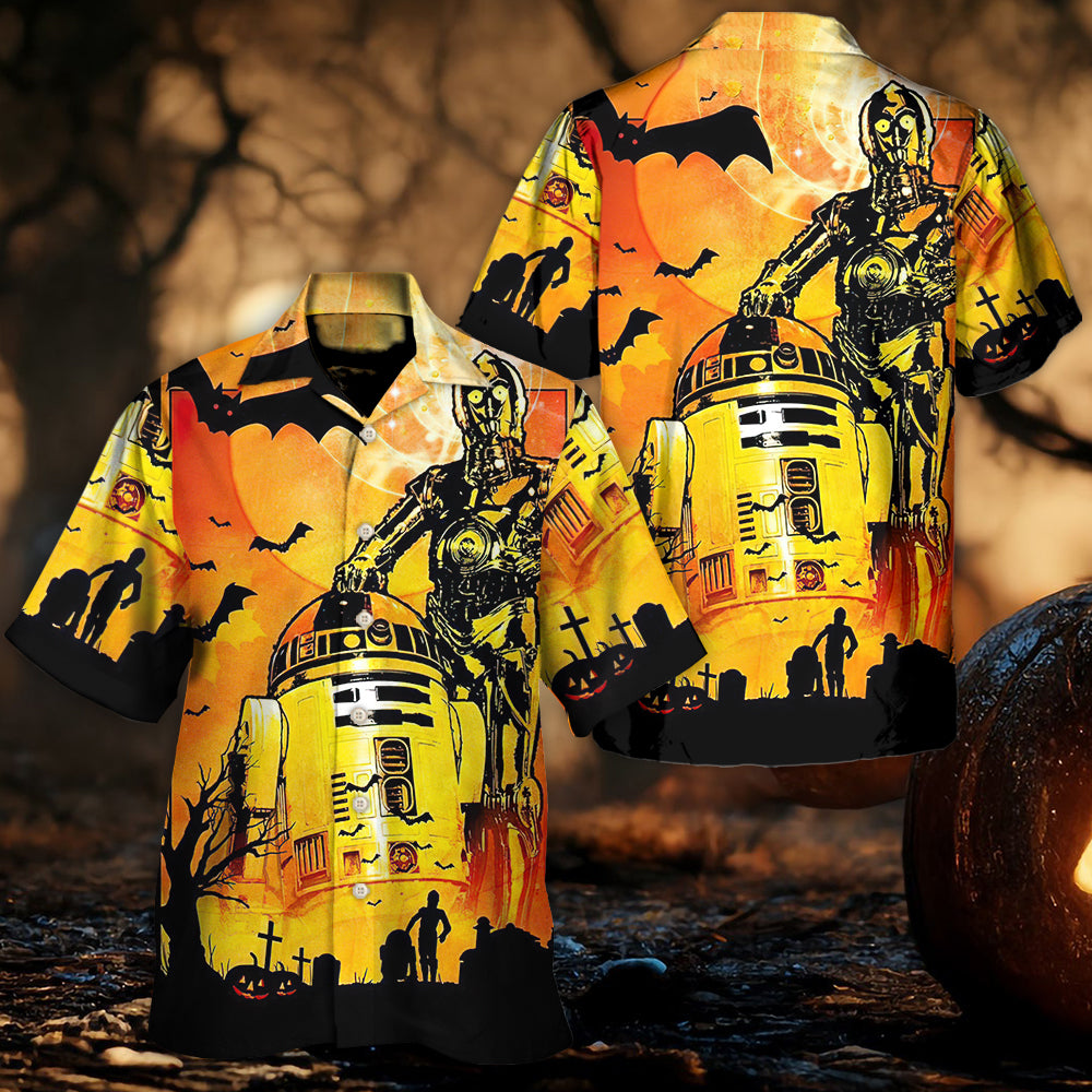 Starwars Halloween R2-D2 and C-3PO Appear - Hawaiian Shirt