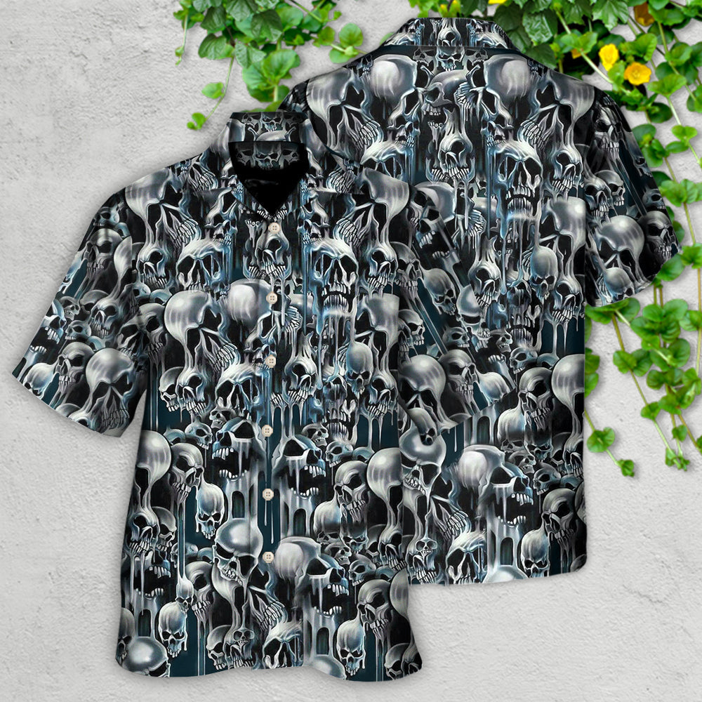 Skull It's Hot in Here - Hawaiian Shirt - Owls Matrix LTD