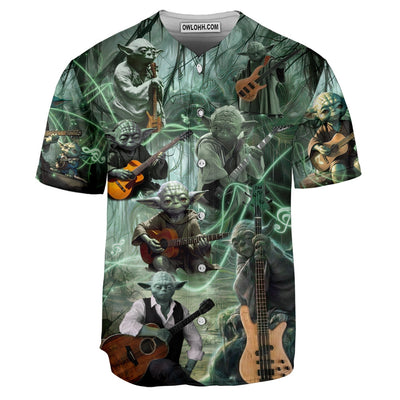 Star Wars Yoda Playing Guitar Fantastic - Baseball Jersey