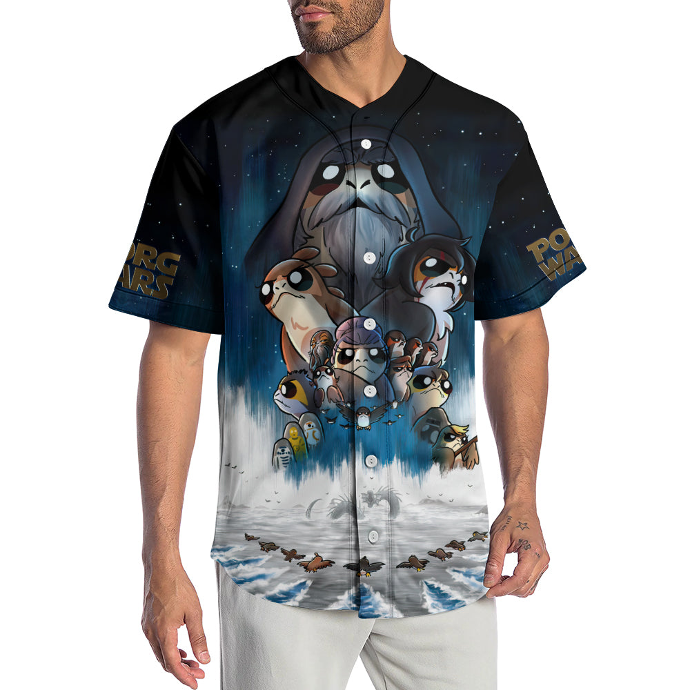 Star Wars We Must Say Our Goodbye To Our Porgs Friends - Baseball Jersey