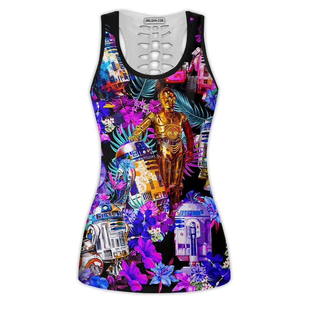 Special Star Wars R2-D2 With Friends Synthwave - Tank Top Hollow