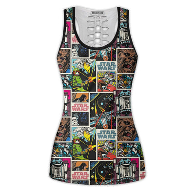 Star Wars Print Comic Pattern - Tank Top Hollow