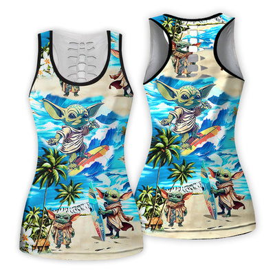 Baby Yoda Star Wars Surfing - Tank Top Hollow