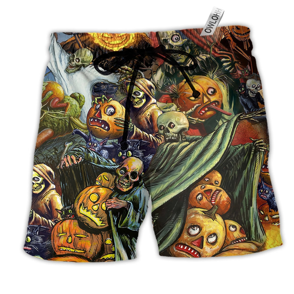 Beach Short / Adults / S Halloween Is Coming Soon - Beach Short - Owls Matrix LTD