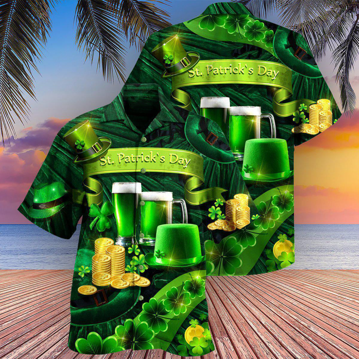 Irish Happy Saint Patrick's Day 17 March - Hawaiian Shirt - Owls Matrix LTD