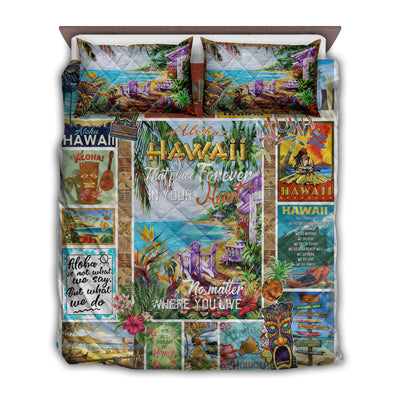 TWIN ( 50 x 60 INCH ) Hawaii That Place Forever In Your Heart - Quilt Set - Owls Matrix LTD