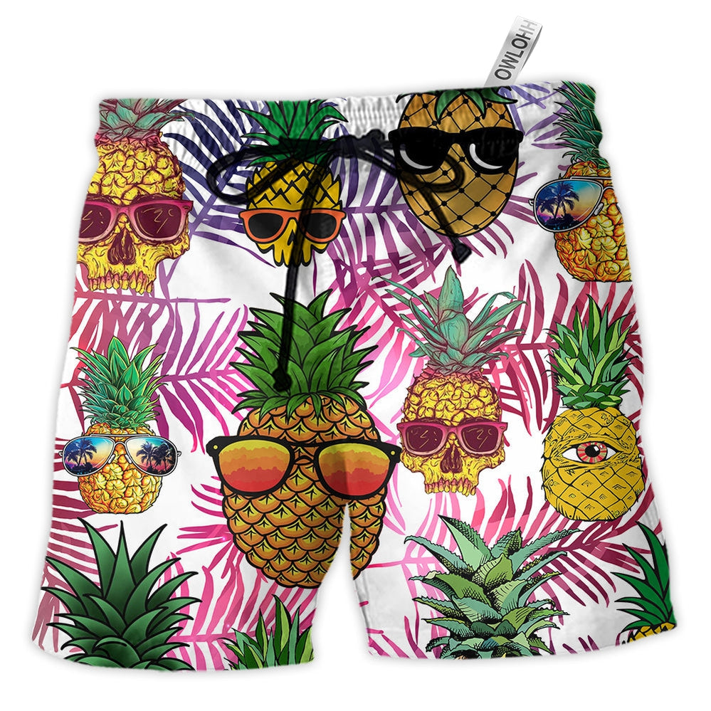 Beach Short / Adults / S Hawaii Tropical Pineapple Cool Style - Beach Short - Owls Matrix LTD