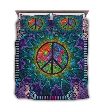 TWIN ( 50 x 60 INCH ) Hippie Amazing Fullcolor Style - Quilt Set - Owls Matrix LTD