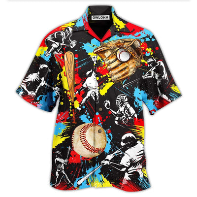 Hawaiian Shirt / Adults / S Ice Hockey Painting Love It My Passion - Hawaiian Shirt - Owls Matrix LTD
