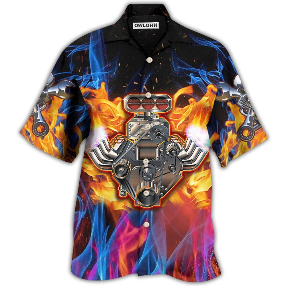 Hawaiian Shirt / Adults / S Hot Rod Fire Style - Hawaiian Shirt - Owls Matrix LTD