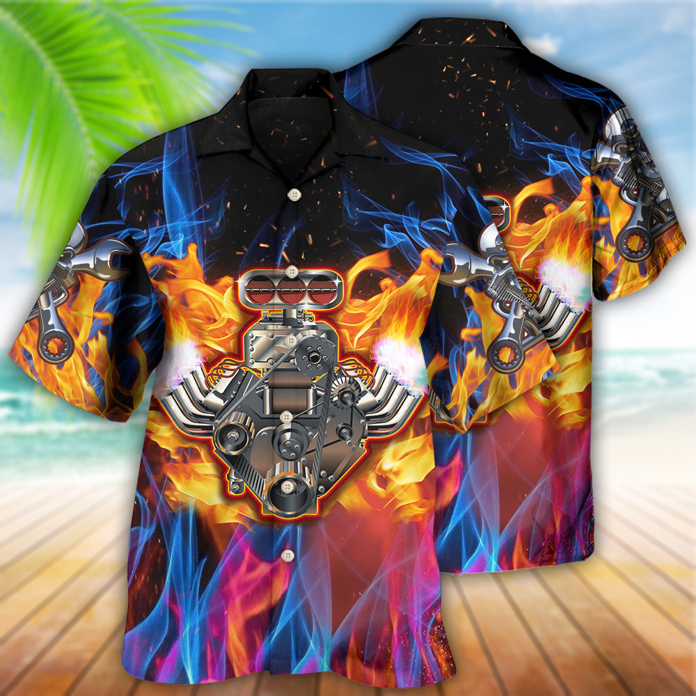 Hot Rod Fire Style - Hawaiian Shirt - Owls Matrix LTD