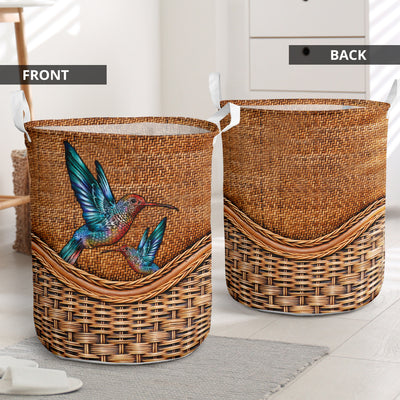 Hummingbird Rattan Teaxture - Laundry Basket - Owls Matrix LTD