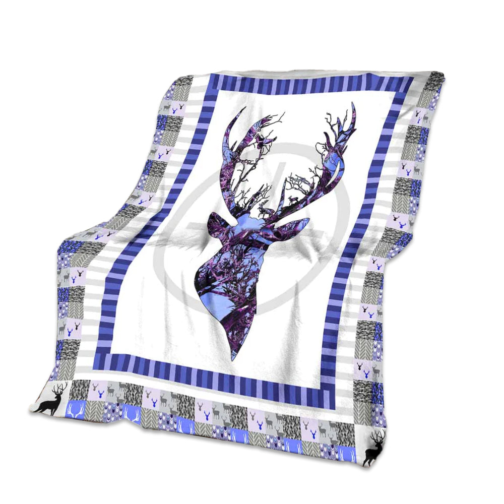 50" x 60" Hunting Deer Love So Cool - Flannel Blanket - Owls Matrix LTD