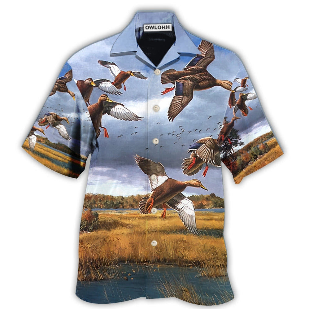 Hawaiian Shirt / Adults / S Hunting Duck Hunting Classic Style - Hawaiian Shirt - Owls Matrix LTD