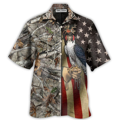 Hawaiian Shirt / Adults / S Hunting Falconry Hunting America - Hawaiian Shirt - Owls Matrix LTD